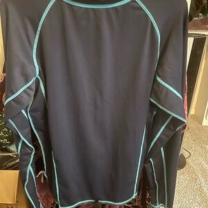 Women's Black and Blue Top